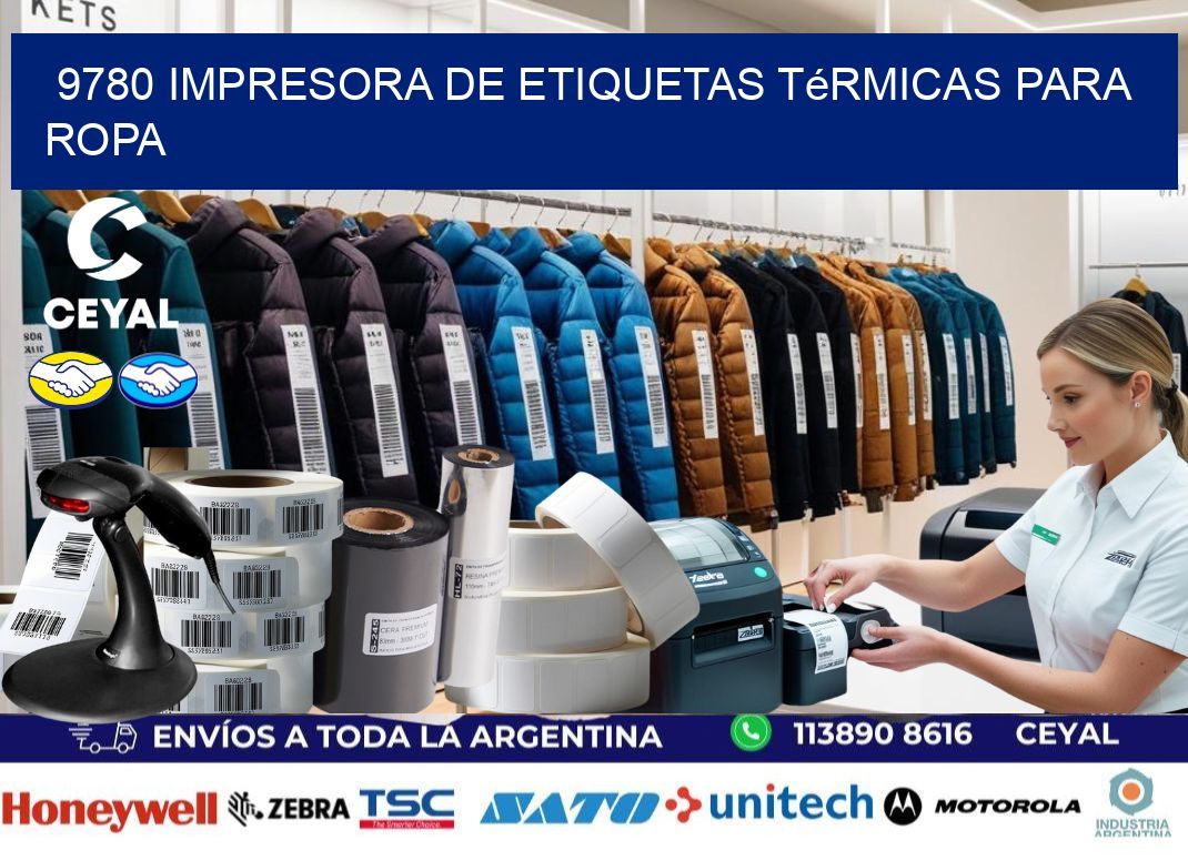 9780 impresora de etiquetas térmicas para ropa