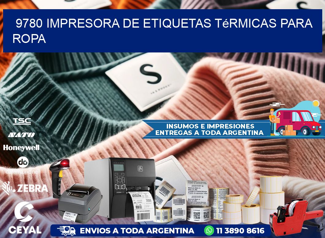 9780 impresora de etiquetas térmicas para ropa