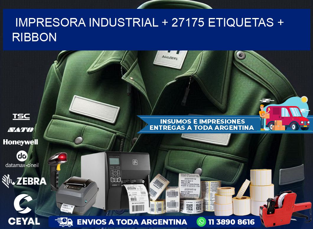 impresora industrial + 27175 etiquetas + ribbon