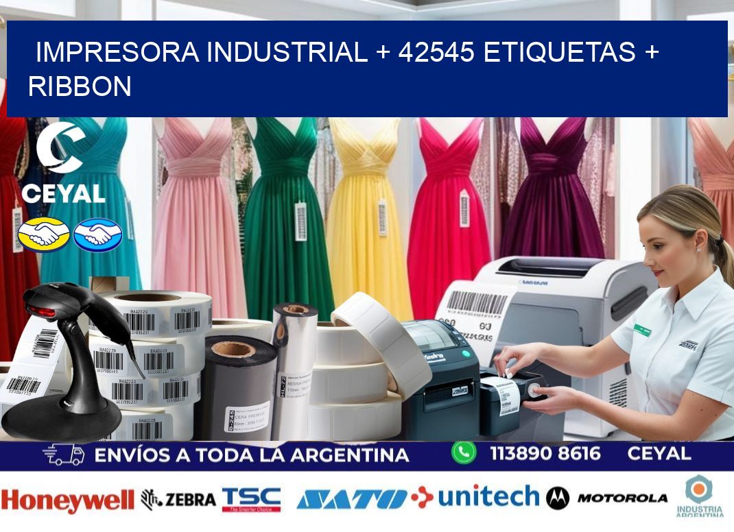 impresora industrial + 42545 etiquetas + ribbon