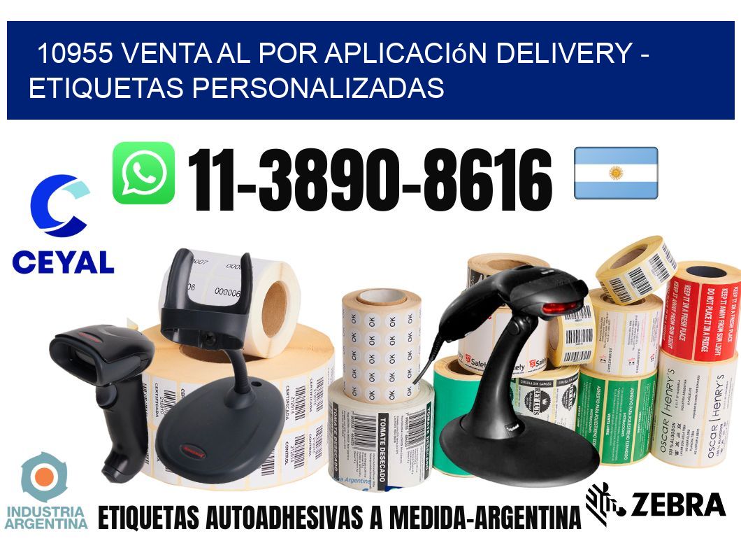 10955 Venta al Por Aplicación delivery - Etiquetas Personalizadas