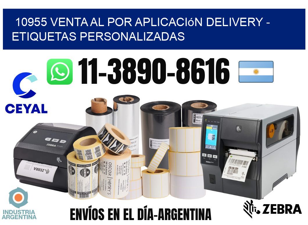 10955 Venta al Por Aplicación delivery - Etiquetas Personalizadas