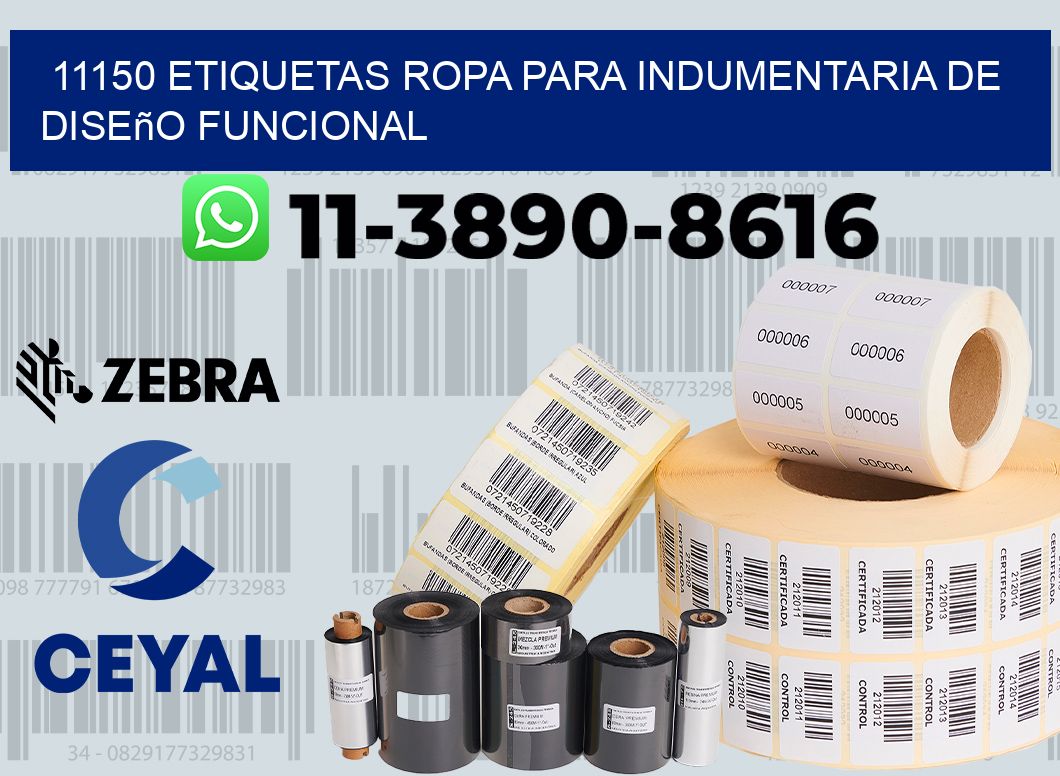 11150 Etiquetas ropa para indumentaria de diseño funcional