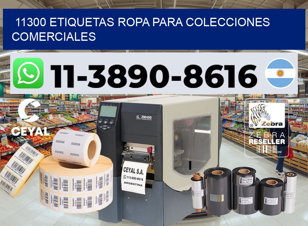 11300 Etiquetas ropa para colecciones comerciales
