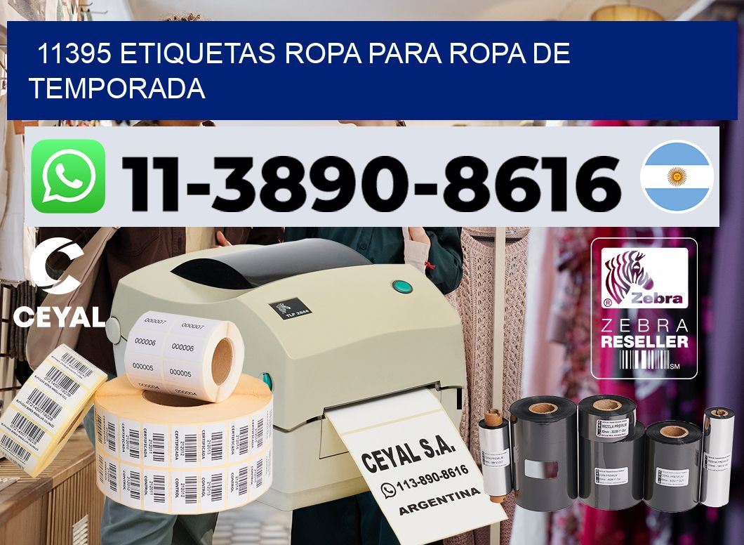 11395 Etiquetas ropa para ropa de temporada