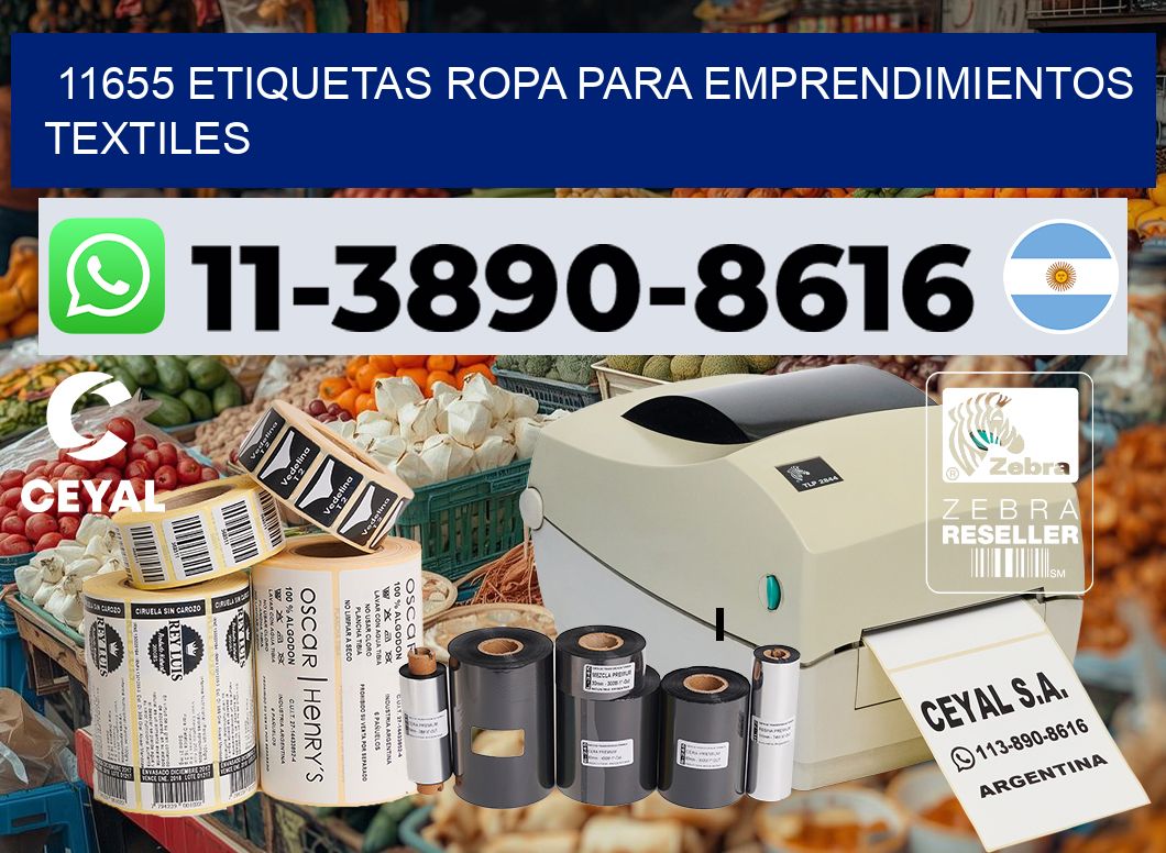11655 Etiquetas ropa para emprendimientos textiles