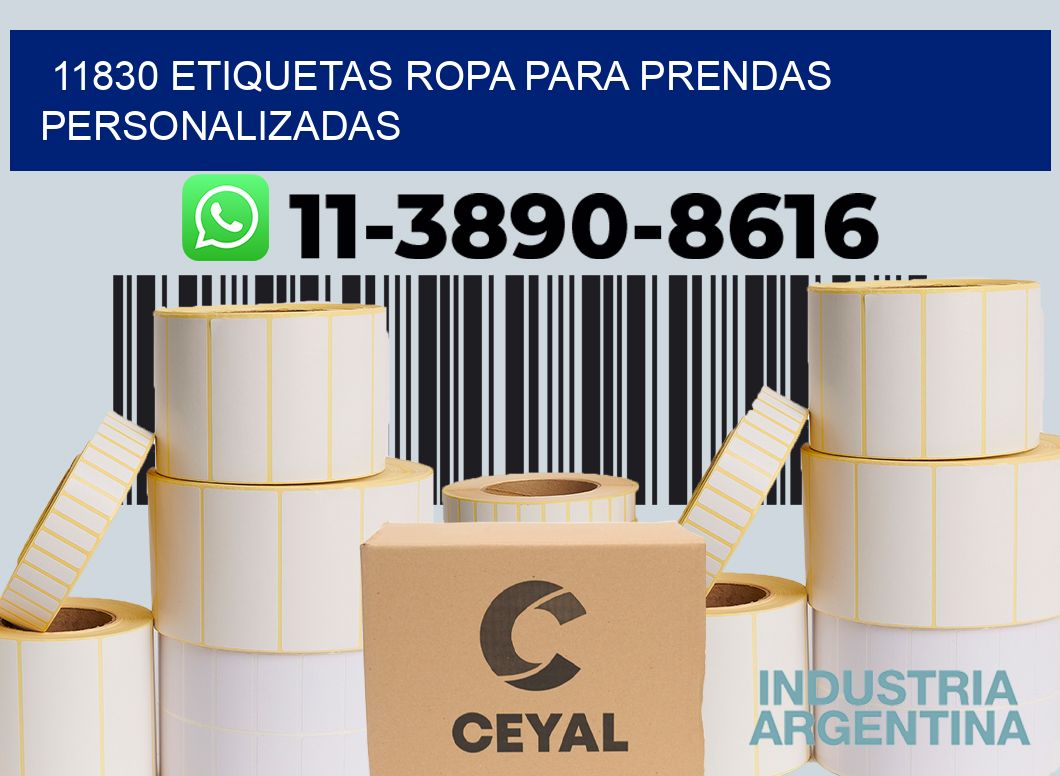 11830 Etiquetas ropa para prendas personalizadas