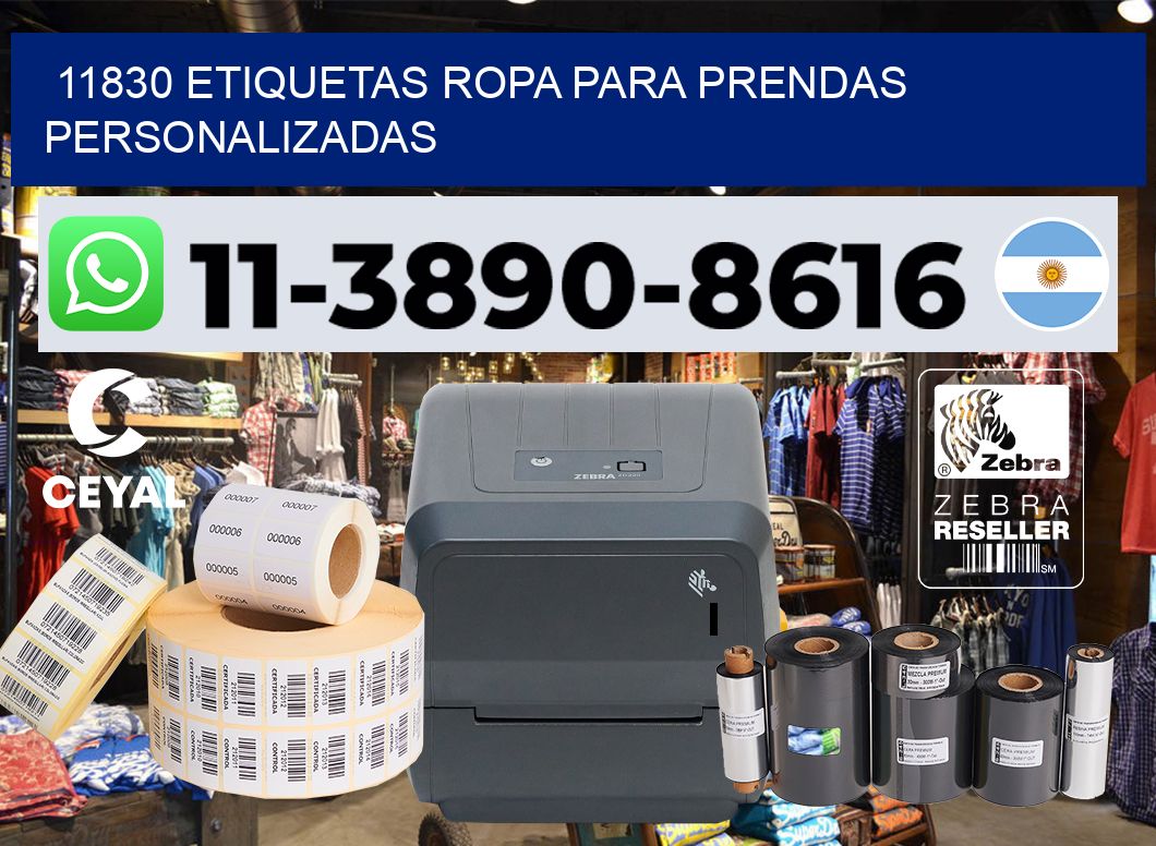 11830 Etiquetas ropa para prendas personalizadas
