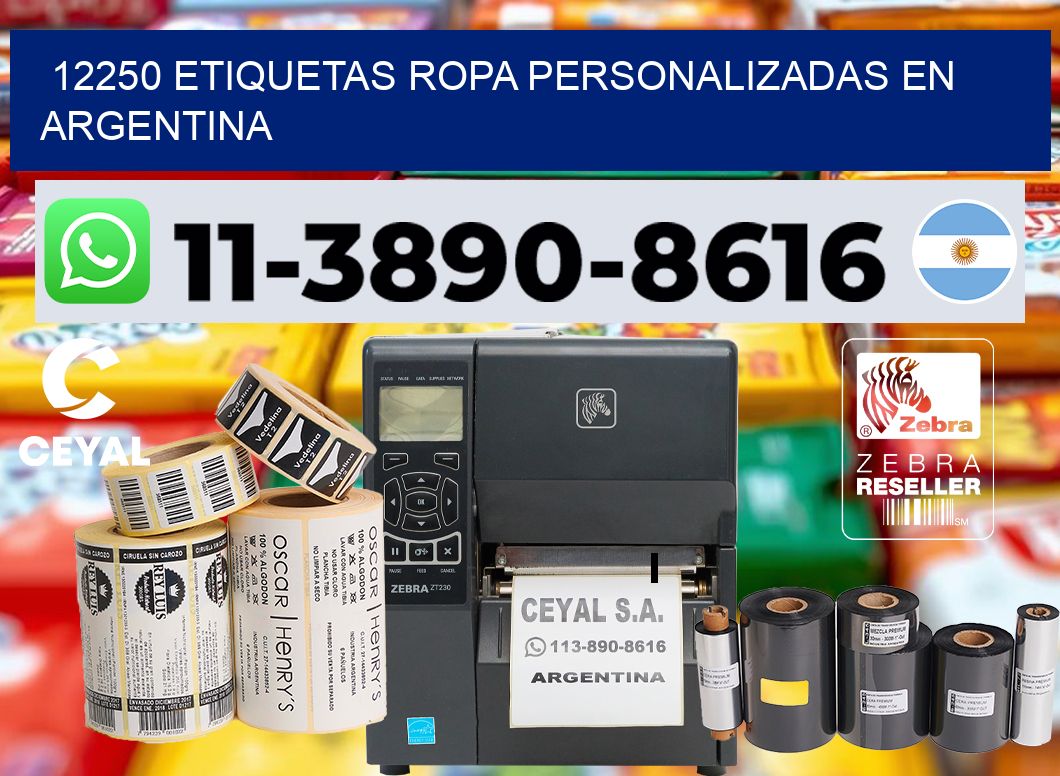 12250 Etiquetas ropa personalizadas en Argentina