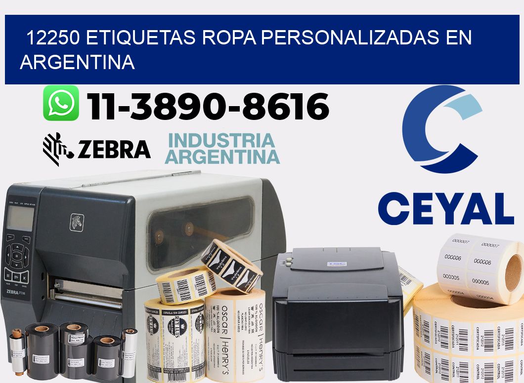 12250 Etiquetas ropa personalizadas en Argentina