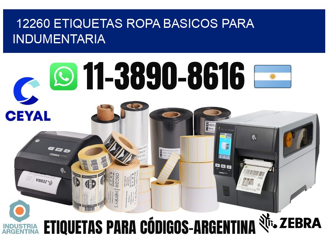 12260 Etiquetas ropa basicos para indumentaria