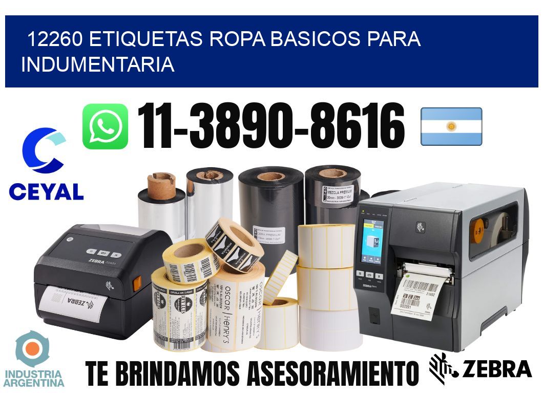 12260 Etiquetas ropa basicos para indumentaria