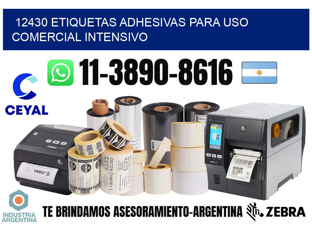 12430 Etiquetas adhesivas para uso comercial intensivo