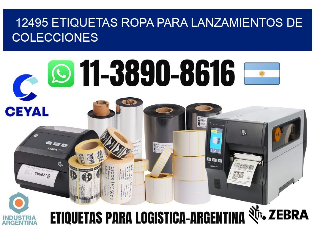 12495 Etiquetas ropa para lanzamientos de colecciones