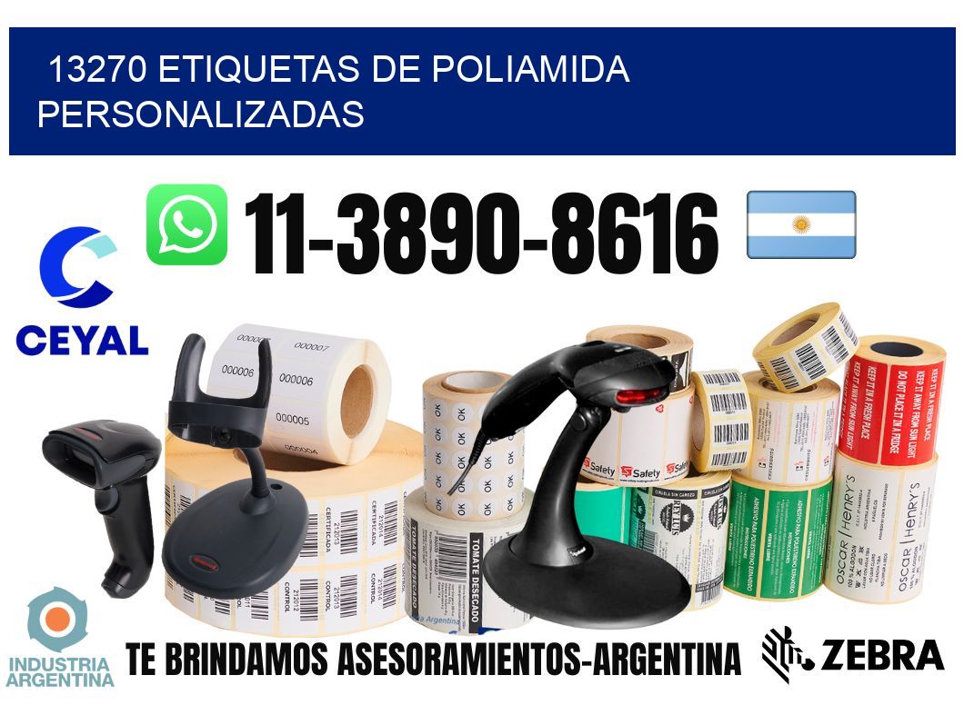 13270 Etiquetas de poliamida personalizadas