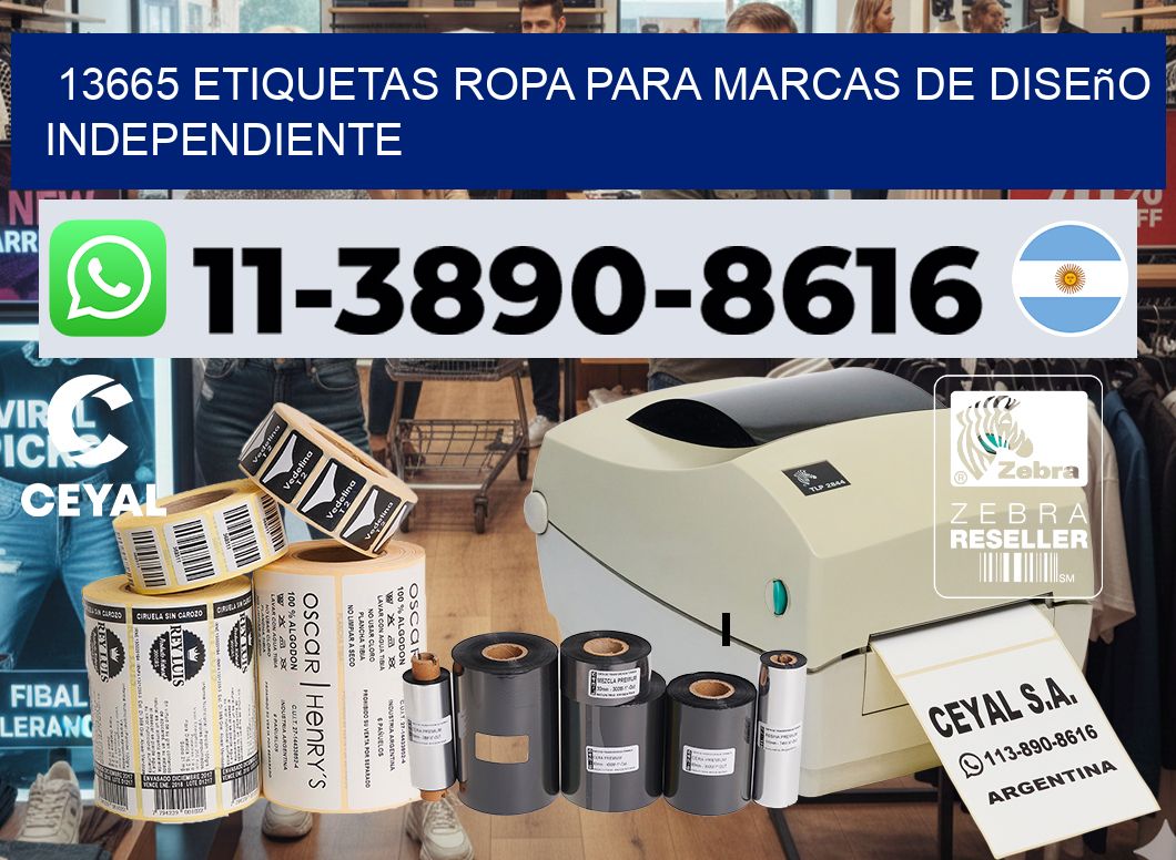 13665 Etiquetas ropa para marcas de diseño independiente
