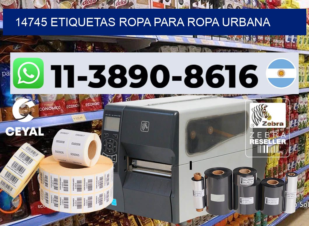 14745 Etiquetas ropa para ropa urbana