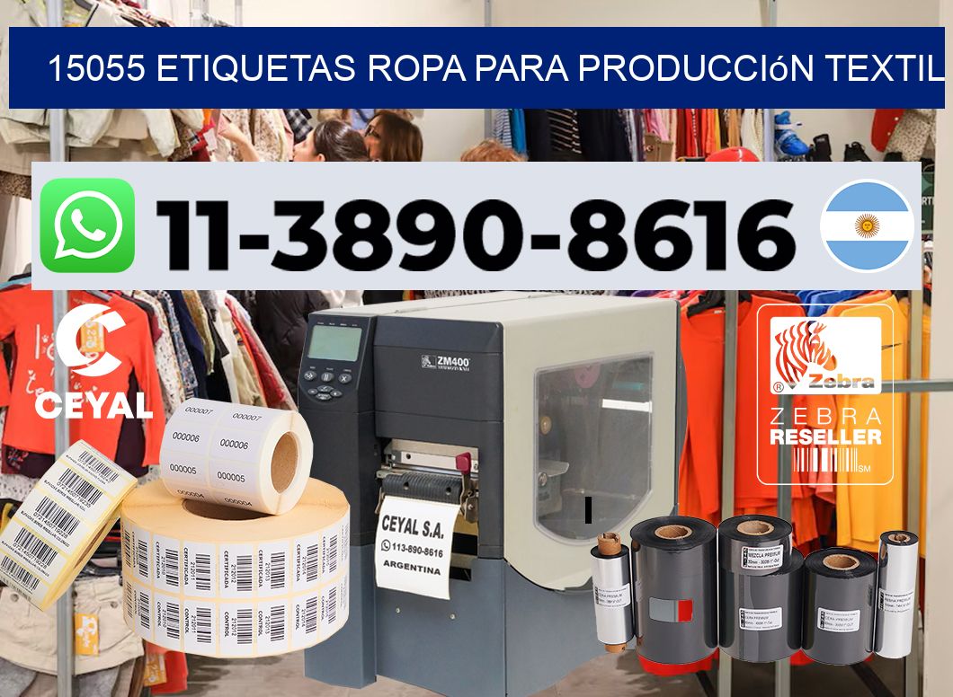 15055 Etiquetas ropa para producción textil
