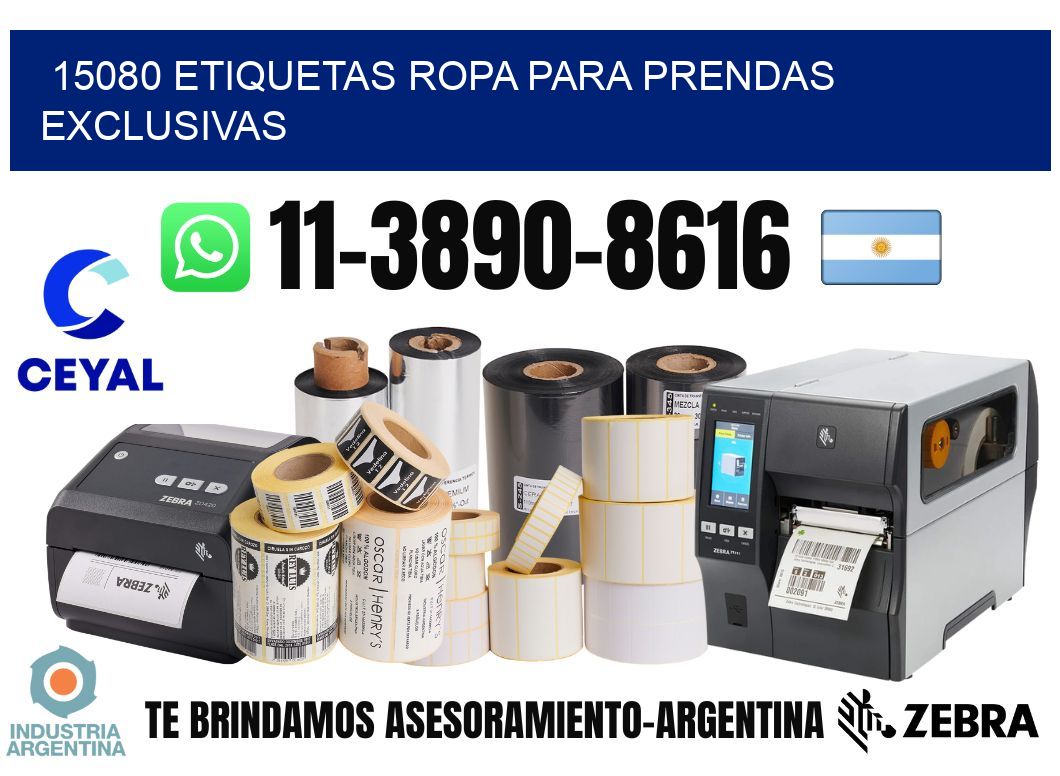 15080 Etiquetas ropa para prendas exclusivas