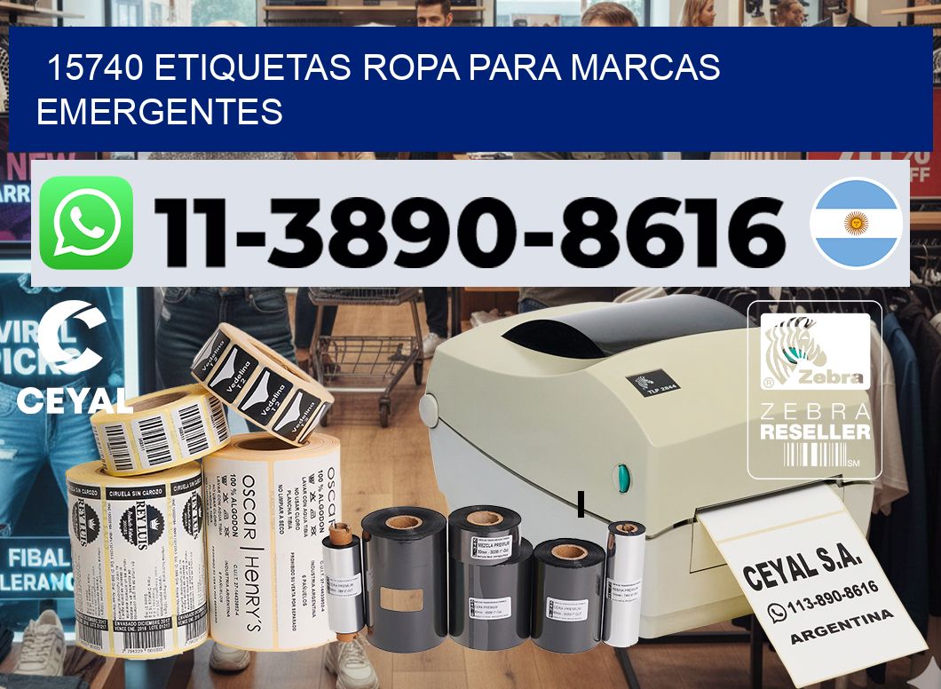 15740 Etiquetas ropa para marcas emergentes