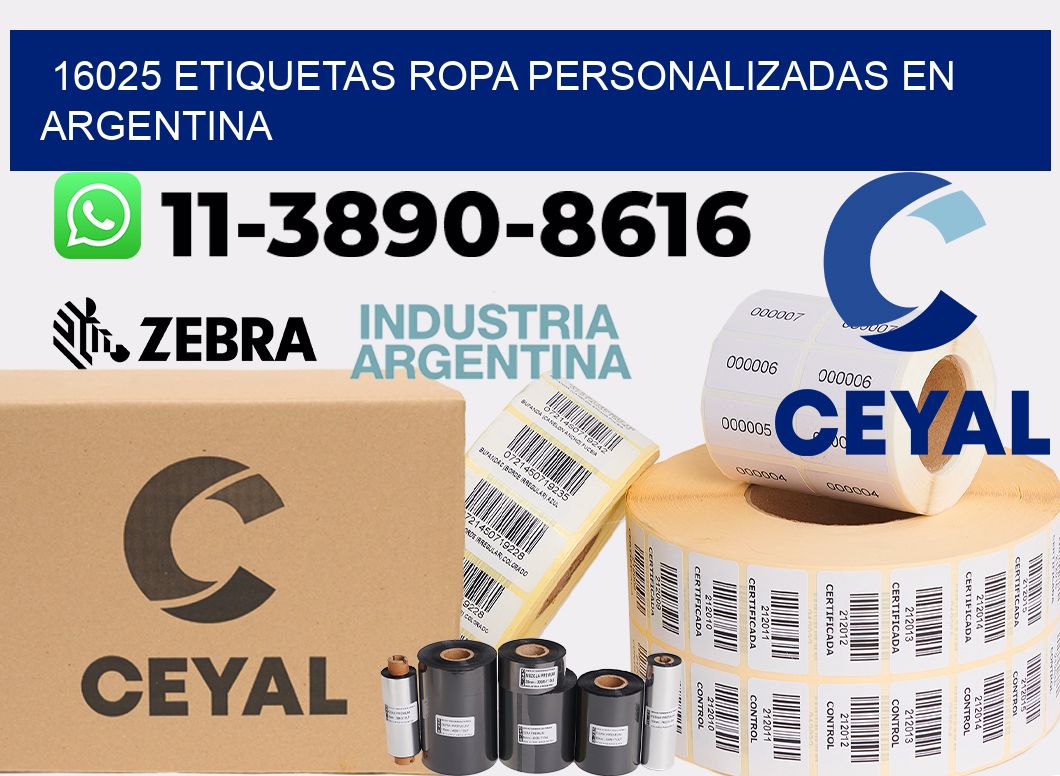 16025 Etiquetas ropa personalizadas en Argentina