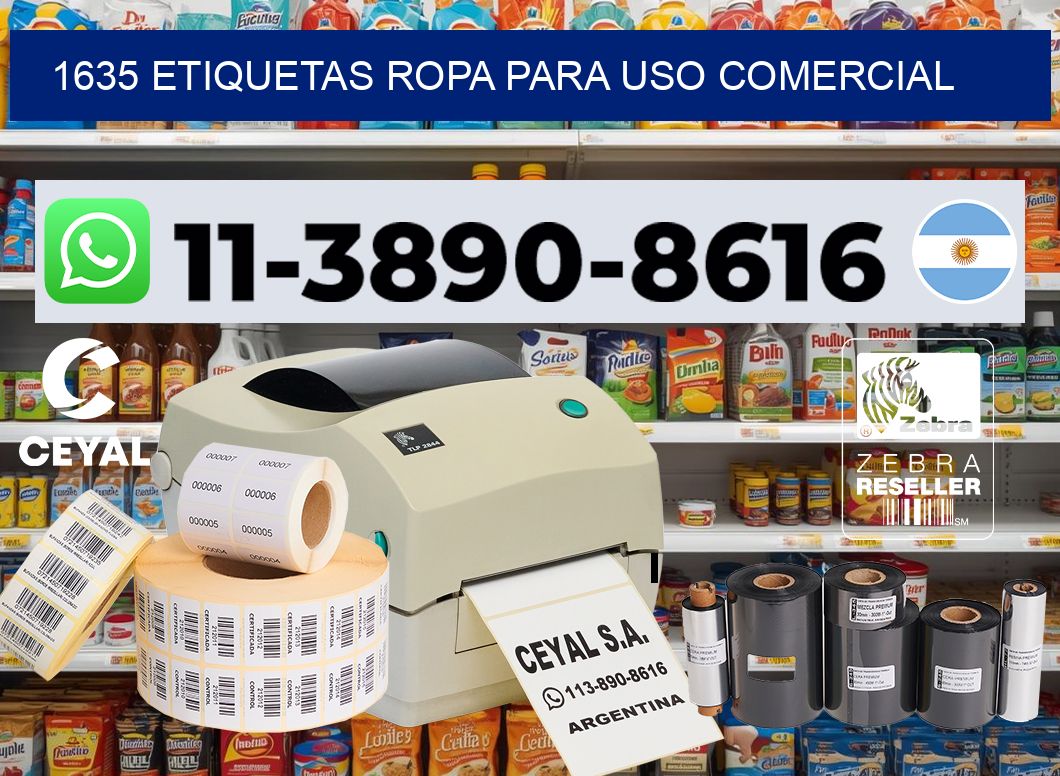 1635 Etiquetas ropa para uso comercial