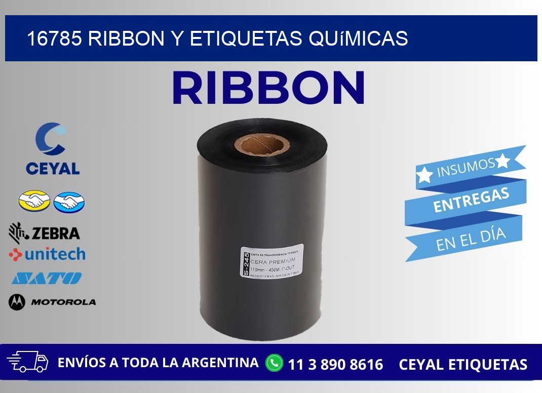16785 ribbon y etiquetas químicas