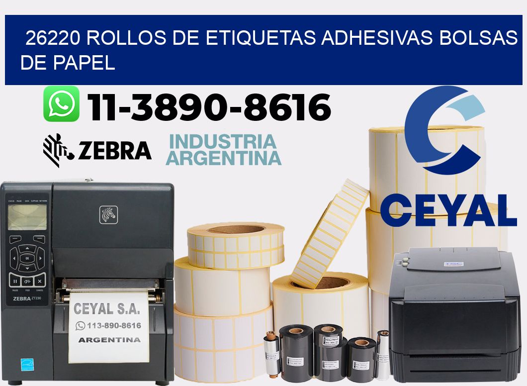 26220 rollos de etiquetas adhesivas bolsas de papel
