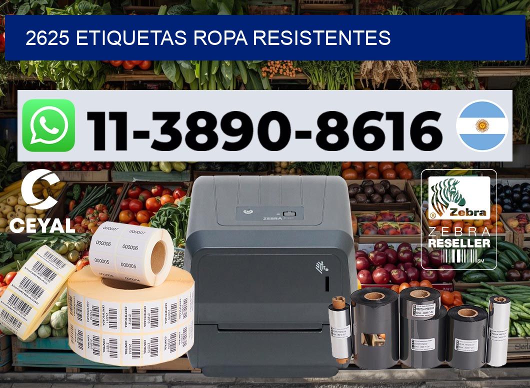 2625 Etiquetas ropa resistentes
