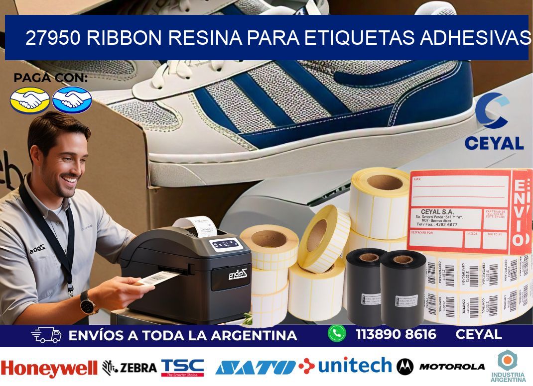 27950 ribbon resina para etiquetas adhesivas