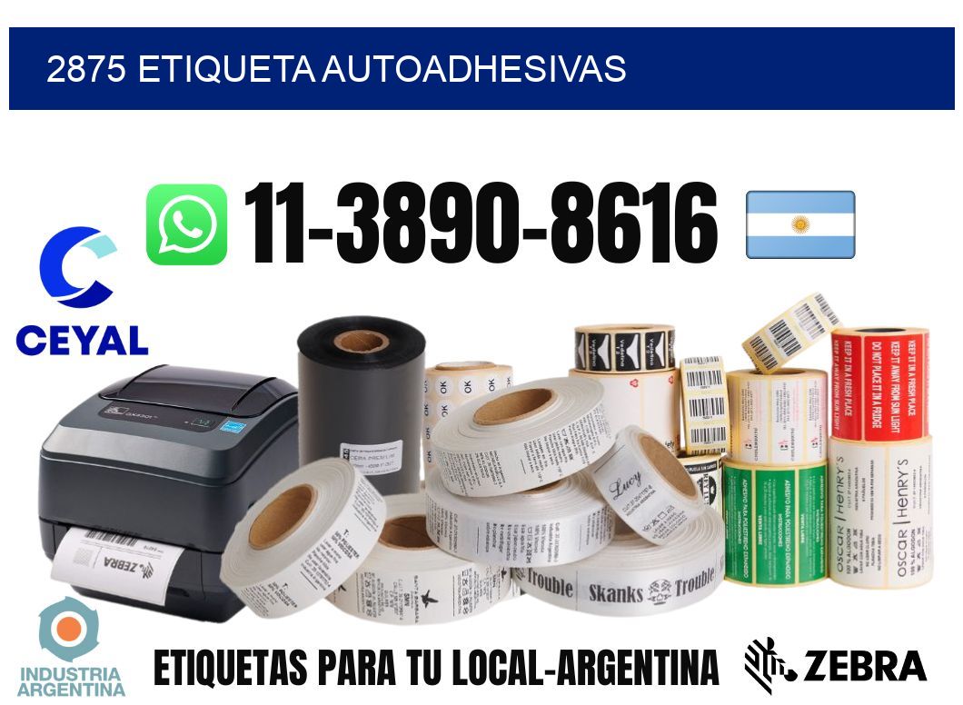 2875 etiqueta autoadhesivas