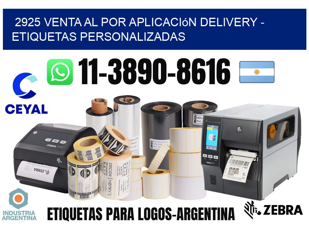 2925 Venta al Por Aplicación delivery - Etiquetas Personalizadas