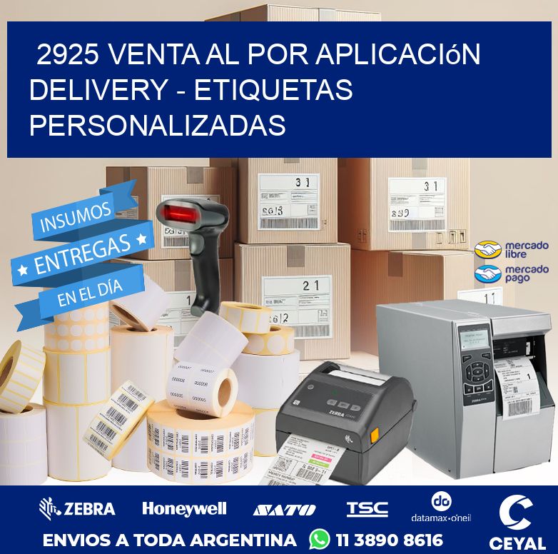 2925 Venta al Por Aplicación delivery - Etiquetas Personalizadas