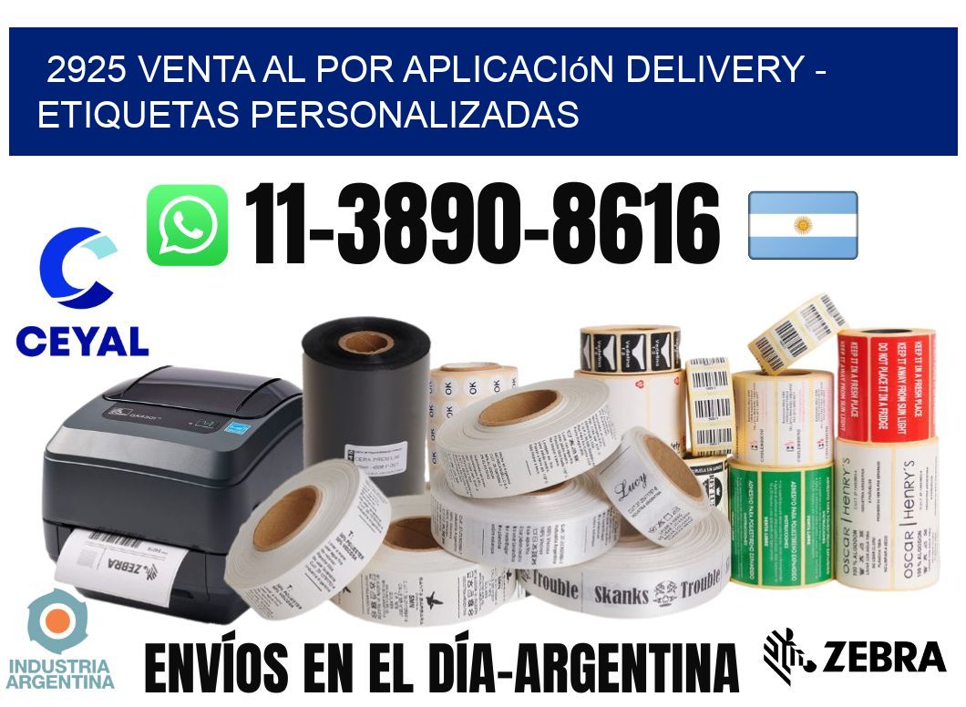 2925 Venta al Por Aplicación delivery - Etiquetas Personalizadas