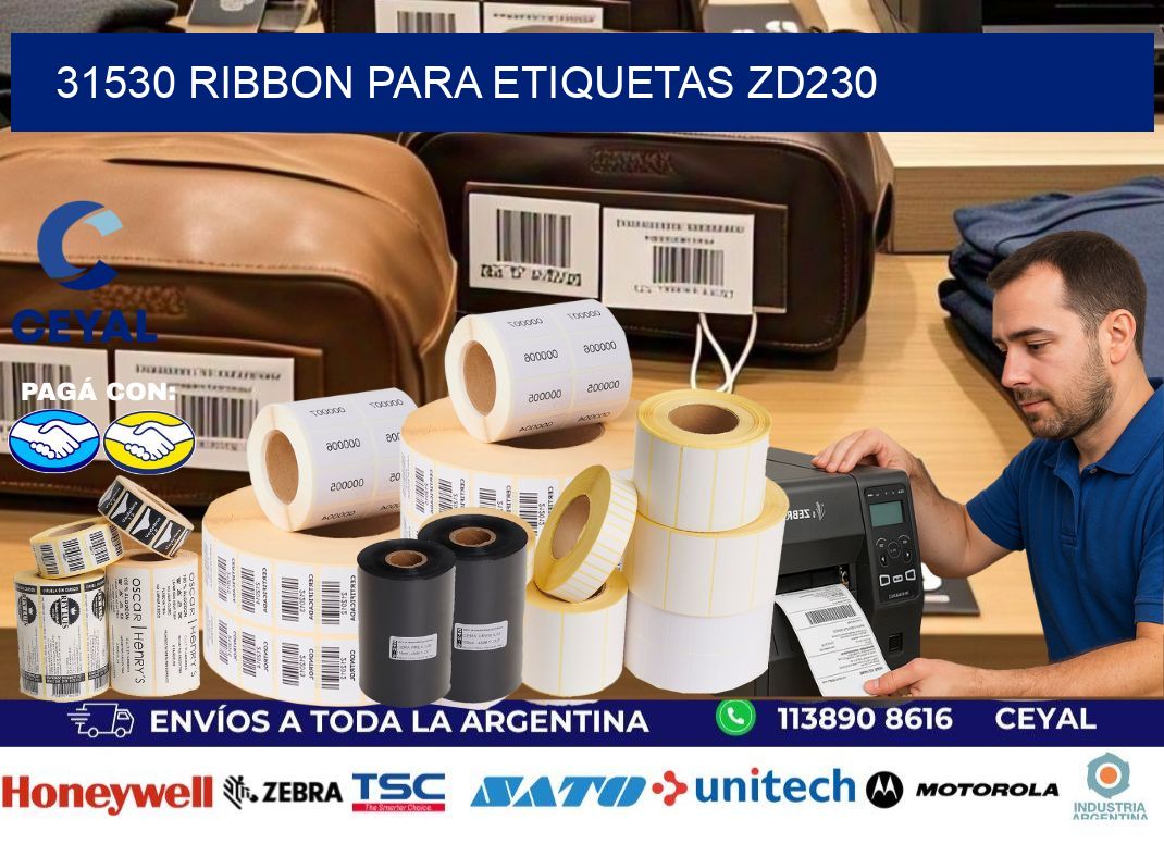 31530 ribbon para etiquetas zd230