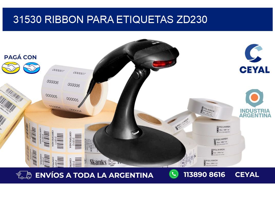 31530 ribbon para etiquetas zd230