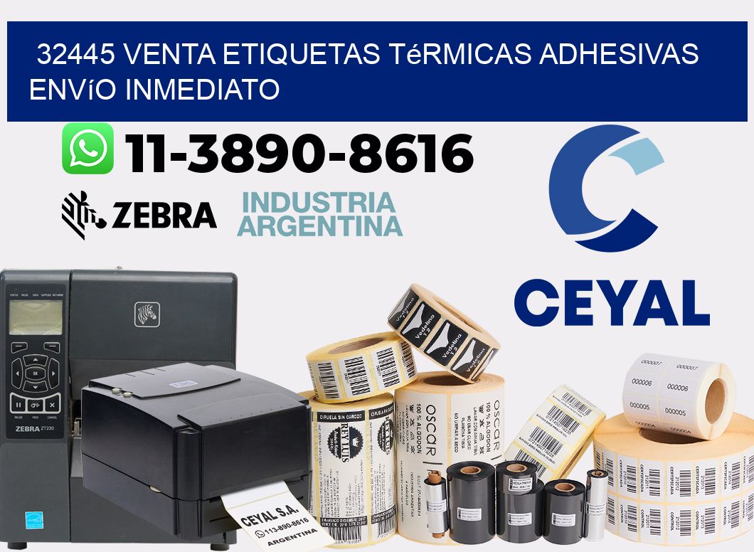 32445 venta etiquetas térmicas adhesivas envío inmediato