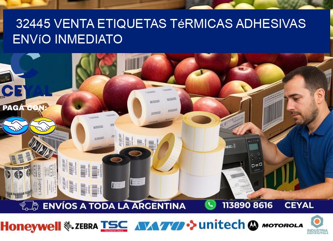 32445 venta etiquetas térmicas adhesivas envío inmediato