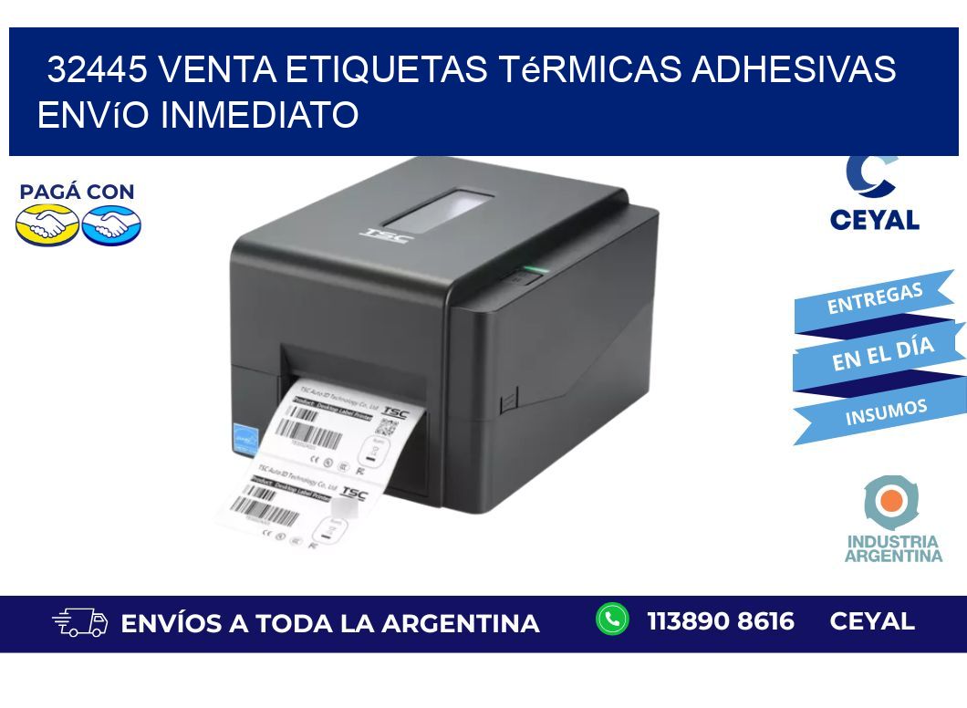 32445 venta etiquetas térmicas adhesivas envío inmediato