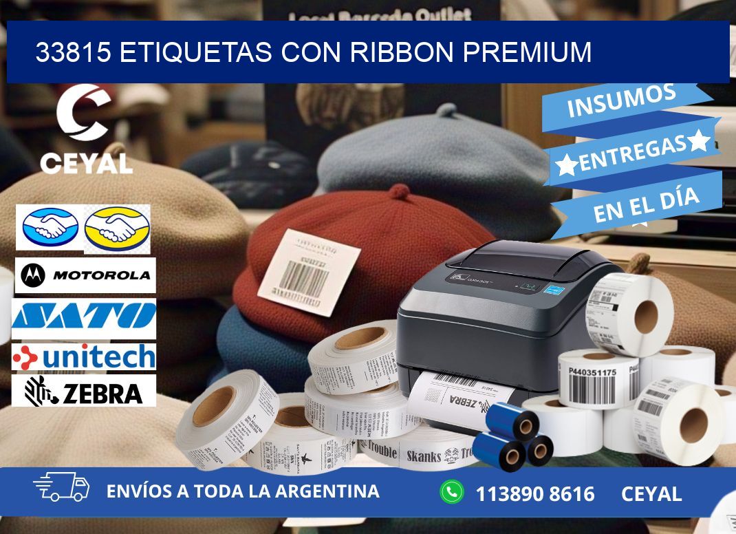 33815 etiquetas con ribbon premium