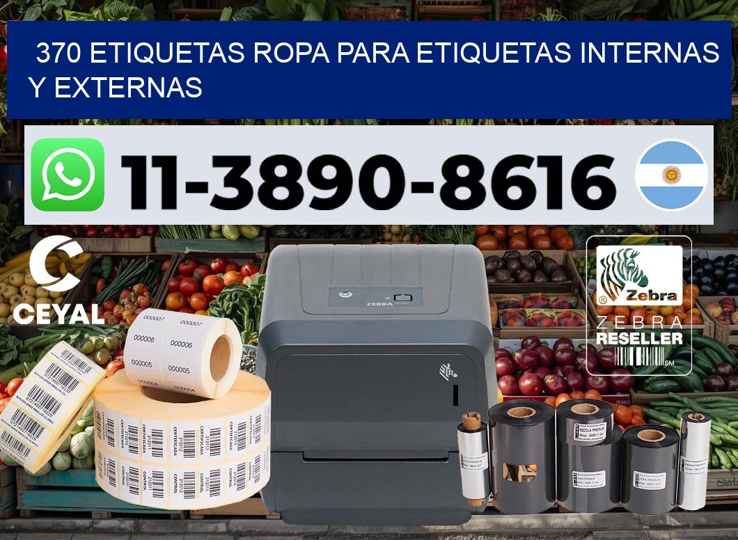 370 Etiquetas ropa para etiquetas internas y externas