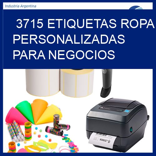 3715 Etiquetas ropa personalizadas para negocios