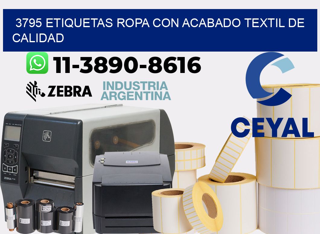 3795 Etiquetas ropa con acabado textil de calidad
