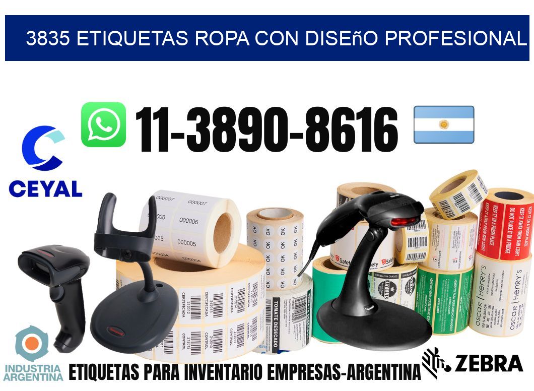 3835 Etiquetas ropa con diseño profesional