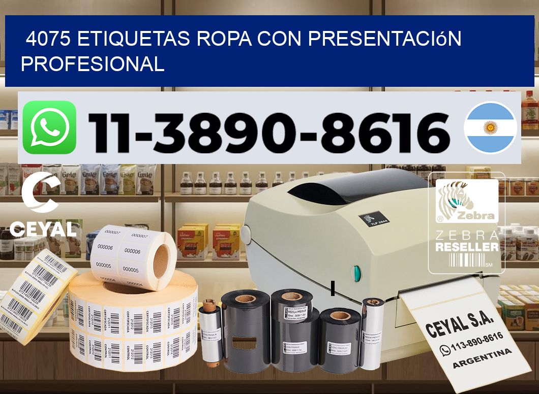 4075 Etiquetas ropa con presentación profesional