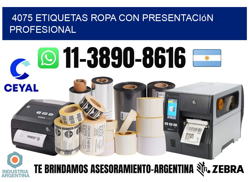 4075 Etiquetas ropa con presentación profesional