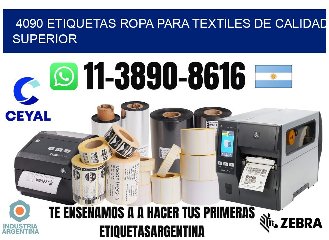 4090 Etiquetas ropa para textiles de calidad superior