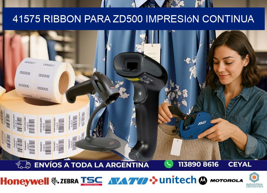 41575 ribbon para zd500 impresión continua