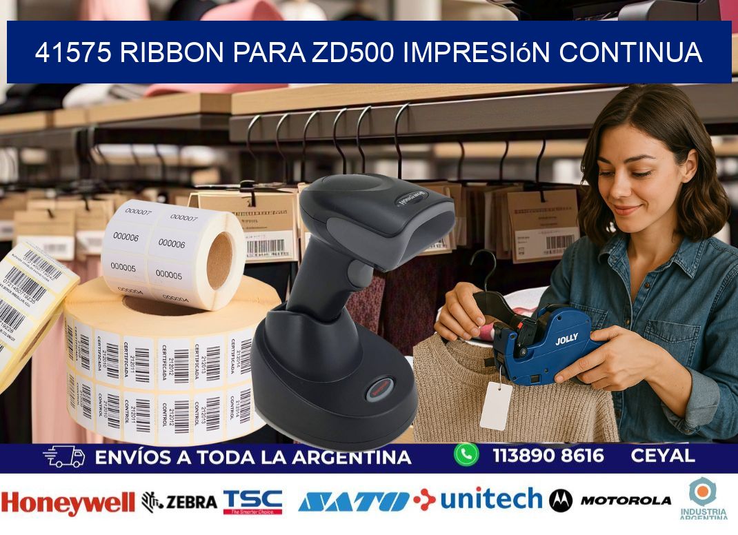 41575 ribbon para zd500 impresión continua