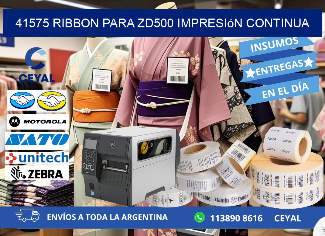 41575 ribbon para zd500 impresión continua